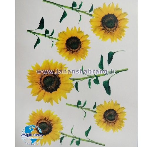 استیکر تزئینی گل آفتاب گردان کد 013