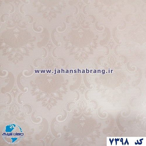 طرح کاغذ دیواری داماسک گلبهی روشن برجسته مات یورو دکور کد 7398
