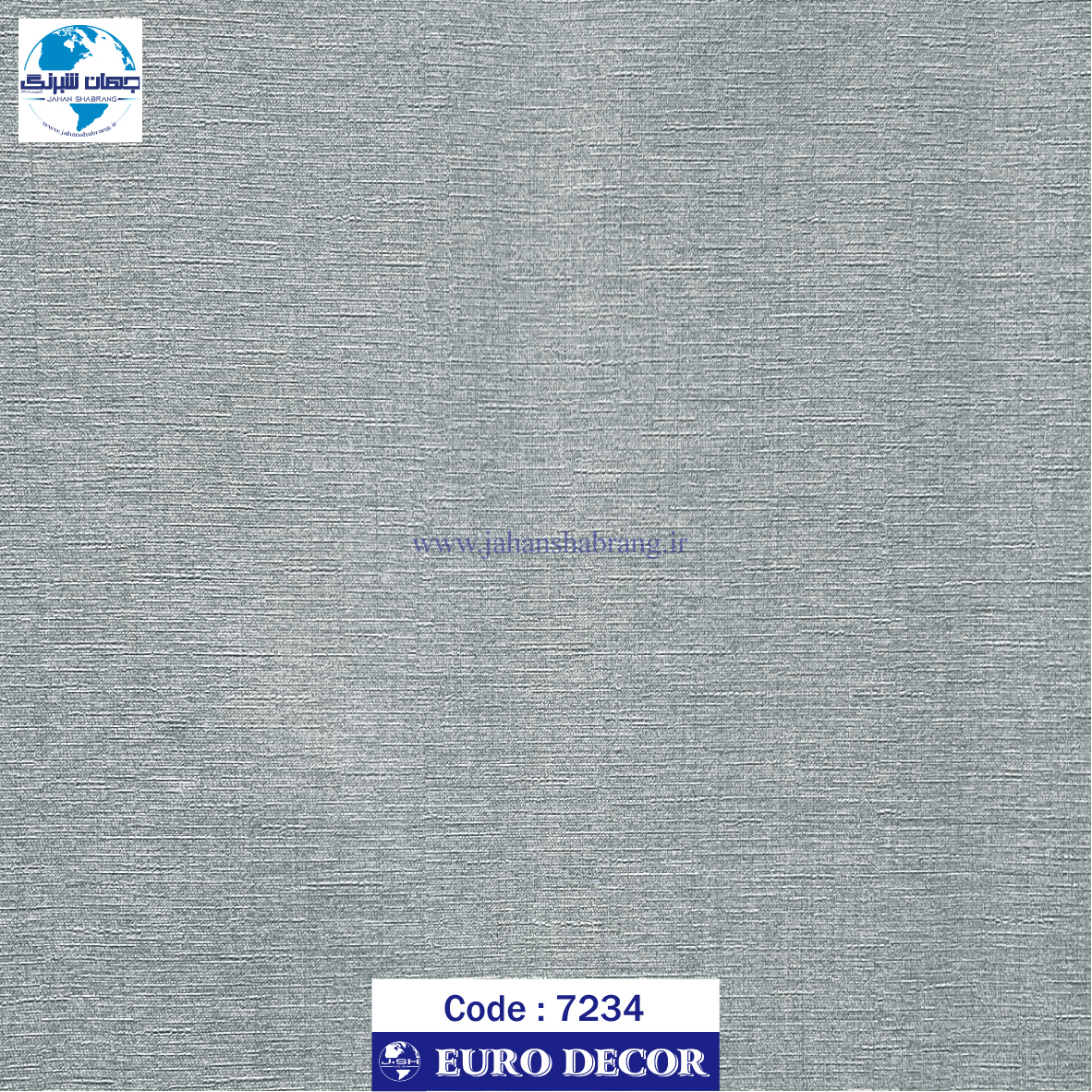 طرح‏ ‏کاغذ‏ ‏دیواری کنفی طوسی برجسته مات یورو دکور‏ ‏‏کد 7534