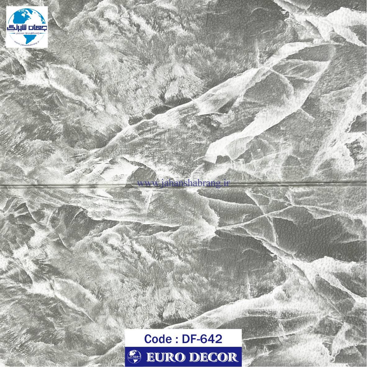 دیوارپوش فومی طرح سنگ 2لتی طوسی یورو دکور کد DF-642