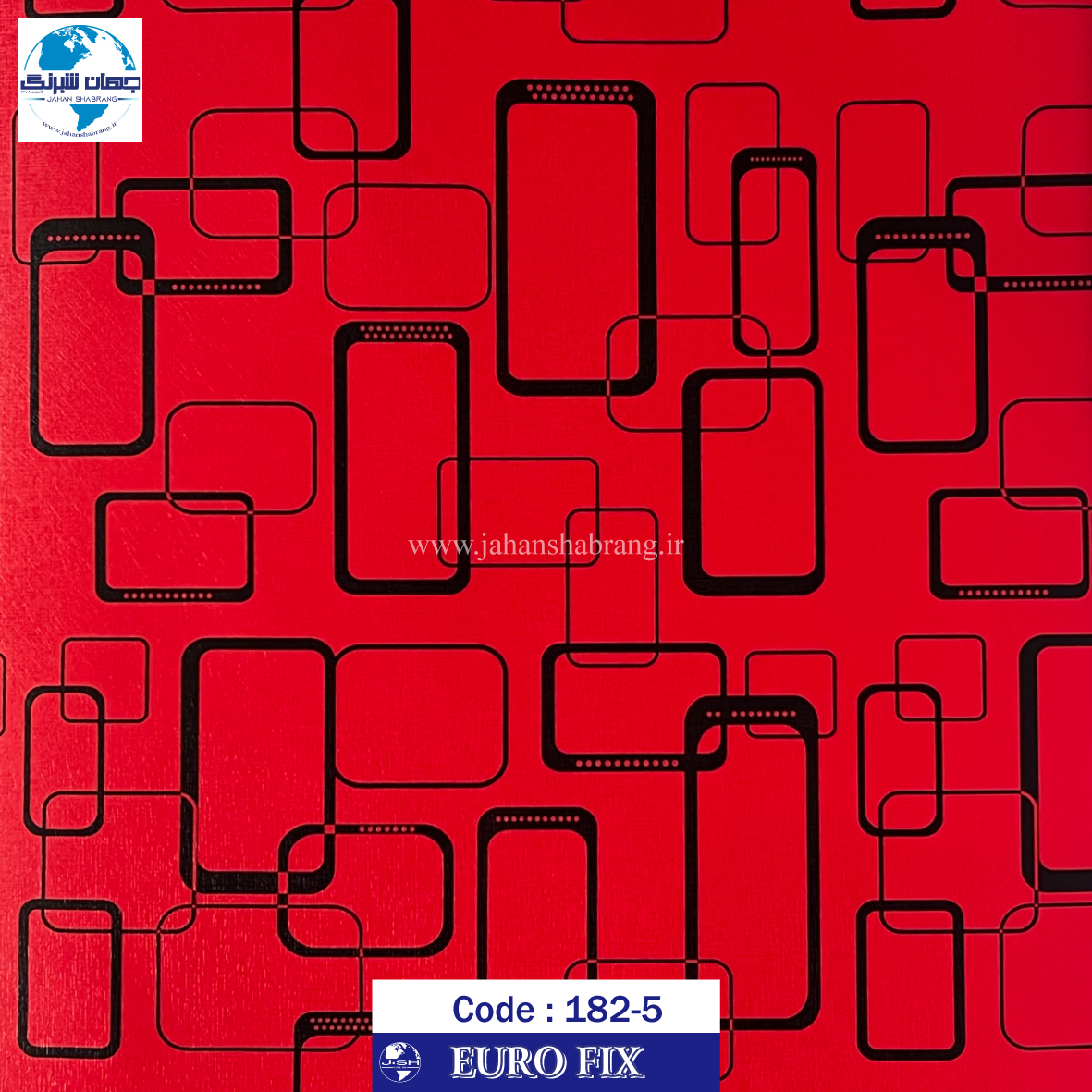 طرح‏ ‏کاغذ‏ ‏دیواری‏ قرمز طرحدار یورو فیکس‏ ‏‏کد 5-182