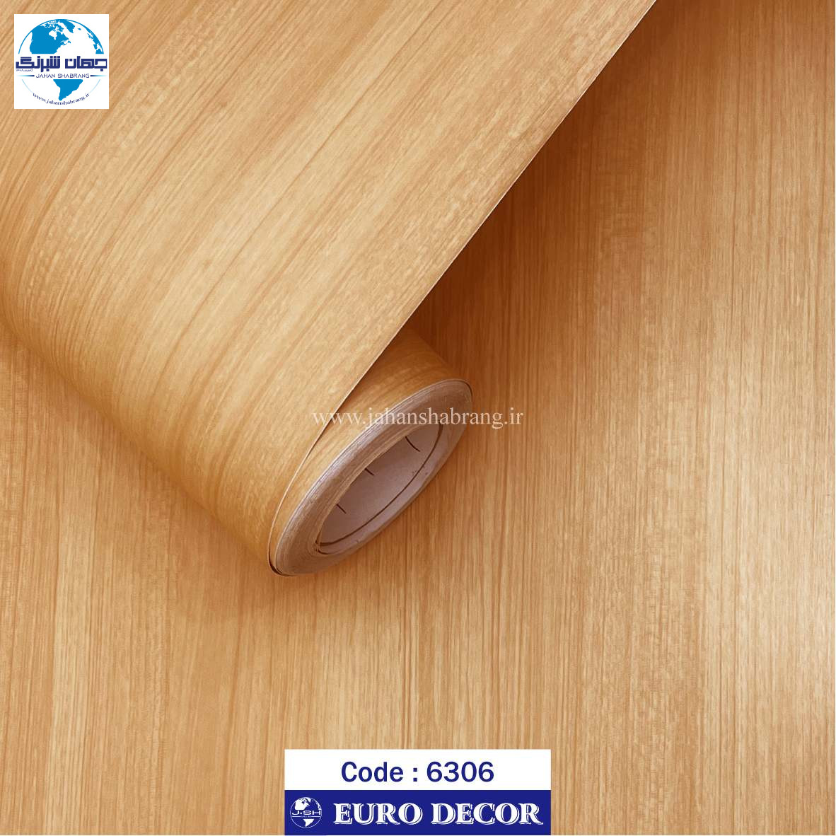 دکوری طرح چوب کرم مات 60c*25 یورودکور چین 6306