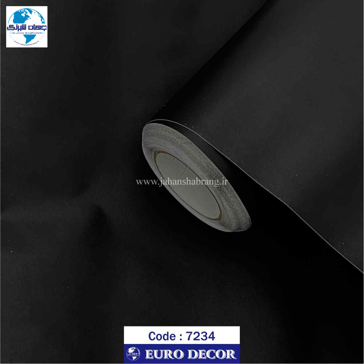 دکوری - چرم نقطهای مشکی برجسته مات یورو دکور کد 7234