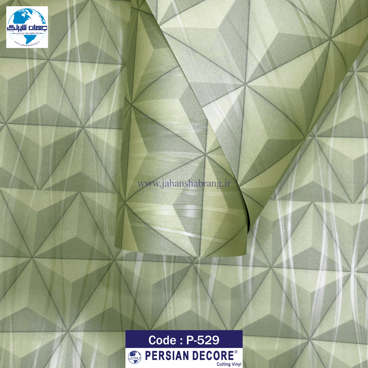 دکوری طرح چوب برجسته پرشین دکور 60c*25m کد P-529