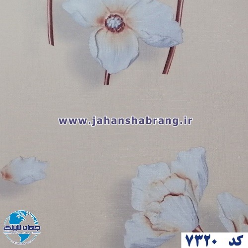 طرح‏ ‏کاغذ‏ ‏دیواری گل سفید برجسته مات‏ ‏یورو دکور‏ ‏‏کد ‏7320