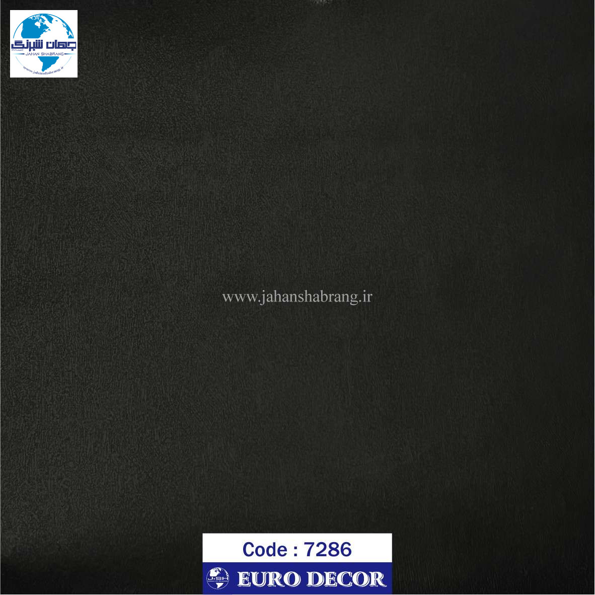 دکوری - چرم مشکی برجسته مات یورو دکور کد 7286