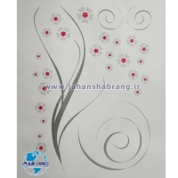 استیکر تزئینی پیچک طوسی کد 002