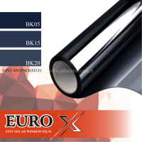 دودی ضدخش تک لایه یورو ایکس 100cm x 30m _ مشکی تم آبی BK05-X100