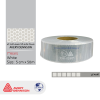 نوار شبرنگ 5سانتی لانه‌زنبوری HIP لقمه‌ای پرسماتیک قرمز 10ساله جعبه‌دار NDML-5R