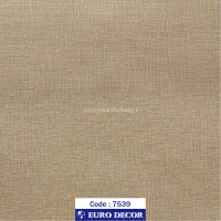 طرح‏ ‏کاغذ‏ ‏دیواری کنفی کرم تیره برجسته مات یورو دکور‏ ‏‏کد 7539