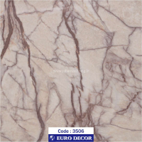 دکوری‏ ‏طرح‏ ‏سنگ سفید رگه قهوه‌ای‏ ‏هایگلاس‏ ‎‏یورو دکور‏ ‏‏کد ‏‎3506