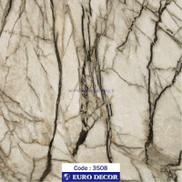 دکوری‏ ‏طرح‏ ‏سنگ سفید رگه مشکی‏ ‏هایگلاس‏ ‎‏یورو دکور‏ ‏‏کد ‏‎3508