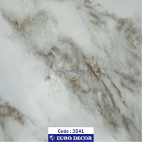 دکوری‏ ‏طرح‏ ‏سنگ‏ سفید مرمری رگه طلایی مات‏ ‎‏یورو دکور ‏‏کد 3541