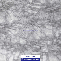دکوری‏ ‏طرح‏ ‏سنگ‏ مات طوسی روشن مرمری رگه طوسی یورودکور ‏‏کد 3535