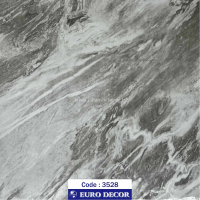 دکوری‏ ‏طرح‏ ‏سنگ‏ هایگلاس سفید رگه طوسی یورودکور  ‏‏کد 3528