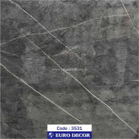 دکوری‏ ‏طرح‏ ‏سنگ‏ هایگلاس طوسی متوسط رگه سفید‏ ‎‏یورودکور ‏‏کد 3531
