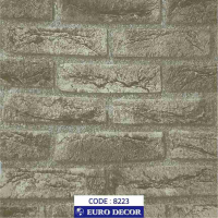 دکوری طرح آجر پفکی مات یورو دکور کد 8223