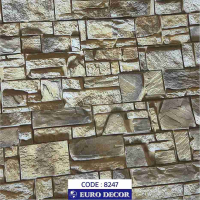 دکوری طرح آجر پفکی مات یورو دکور کد 8247