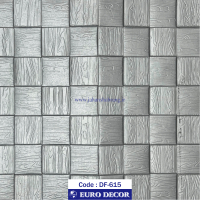 دیوارپوش‏ ‏فومی‏ ‏طرح‏ ‏مربع ریز‏ ‎نقره‌ا‎ی یورو دکور‏ ‎کد ‎DF-615