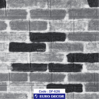 دیوارپوش‏ ‏فومی‏ طرج اجر رنگ طوسی- مشکی  ‎(5mm)‎  _ ‎70c*70c‎ ‎یورودکور‏ ‎چین‏ ‎DF-626s‎