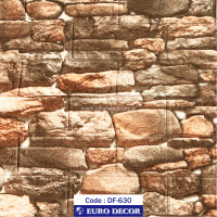 دیوارپوش‏ ‏فومی‏ ‏طرح‏‏ ‏سنگ‏ ‏قهوه‌ای روشن ‎یورو دکور‏ ‎کد ‎DF-630‎