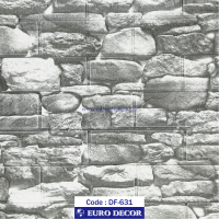دیوارپوش‏ ‏فومی‏ ‏طرح‏‏ ‏سنگ‏ ‏طوسی‏ یورو دکور‏ ‎کد ‎DF-631‎