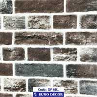 دیوارپوش‏ ‏فومی‏‎ ‏طرح‏ ‏آجر‏ ‏دو رنگ‏ ‎قهوه‏‌‏ای‏ ‎یورو دکور‏ ‎کد ‎DF-651‎
