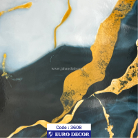 دکوری سنگ هایگلاس سبز - طلایی یورو دکور‏ ‏‏کد 3608