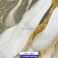 دکوری سنگ هایگلاس قهوه ای - طلایی یورو دکور‏ ‏‏کد 3607