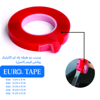 چسب‏ ‏دوطرفه‏ ‏‏ژله‌ای اکرلیک 1میل روکش قرمز کد‏ ET-J1-5R