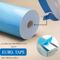 چسب‏ ‏دوطرفه‏ فوم سفید روکش آبی 105cm*50m ‏کد‏ ET-FW105-50-BL