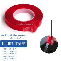 چسب‏ ‏دوطرفه‏ ‏‏ژله‌ای اکرلیک 1میل روکش قرمز کد‏ ET-J1-5R