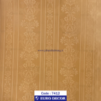 طرح‏ ‏کاغذ‏ ‏دیواری داماسک طلایی برجسته مات‏ ‏یورو دکور‏ ‏‏کد ‏7412