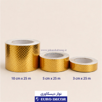 نوار دیسکاوری 5سانتی‏‏ طلایی‏ ‏و‏ ‏استیل‏ ‏برجسته‏ کد ND-3